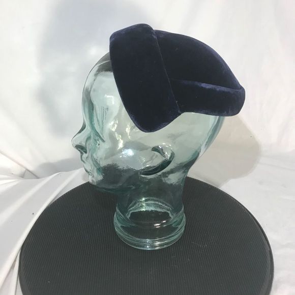 Vintage 1930 Beresford Blue Pillbox Womens Hat